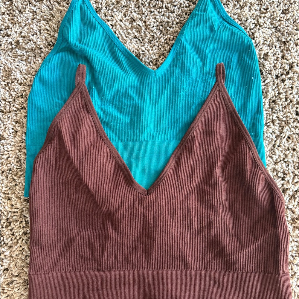 Women's Teal and Brown Bralette